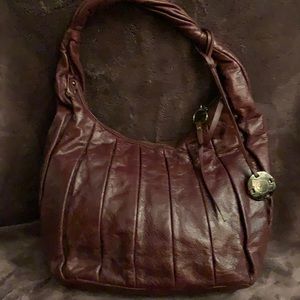 Donald J Pliner Leather pleated bag
